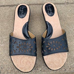 B.O.C. Black Leather Slide, Size 8– New Never Worn